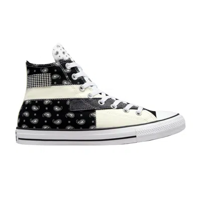 Pre-owned Converse Chuck Taylor All Star High 'hacked Patterns - Black Paisley' In Cream