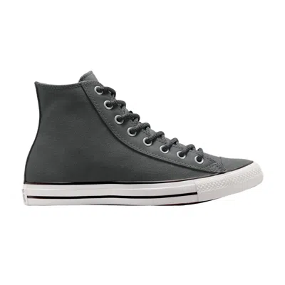 Pre-owned Converse Chuck Taylor All Star High 'leather Overlay - Dark Matter' | Grey | Men's Size 12 In Gray