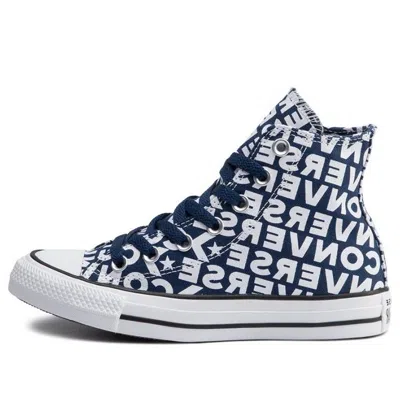 Converse Chuck Taylor All Star High 'navy Wordmark' In Black