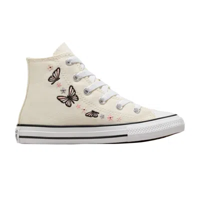 Pre-owned Converse Chuck Taylor All Star High Ps 'butterflies' | Cream | Kid's Size 3 In White