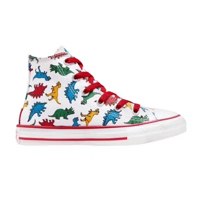 Pre-owned Converse Chuck Taylor All Star High Ps 'dinosaurs' | White | Kid's Size 3