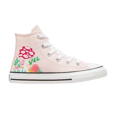 Pre-owned Converse Chuck Taylor All Star High Ps 'embroidered Mushroom' | Pink | Kid's Size 2.5