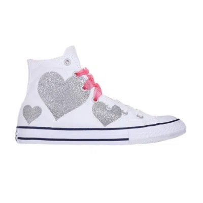Pre-owned Converse Chuck Taylor All Star High Ps 'hearts' | White | Kid's Size 3