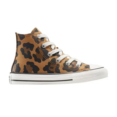 Pre-owned Converse Chuck Taylor All Star High Ps 'leopard' | Brown | Kid's Size 12