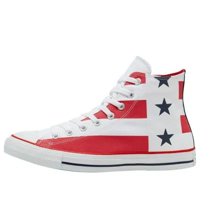 Converse All Star Hi In White/university Red/white