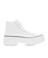 Converse Chuck Taylor All Star High Top Notched Heel Platform Sneakers Women In White