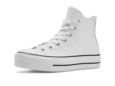 Converse Chuck Taylor All Star High Top Platform Leather Sneaker In White
