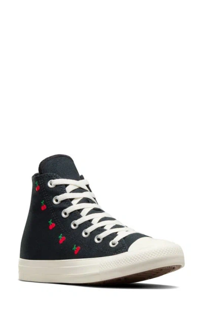 Converse Chuck Taylor® All Star® High Top Sneaker In Black/ Egret/ Red