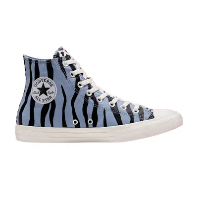 Pre-owned Converse Chuck Taylor All Star High 'twisted Archive Print - Zebra' In Blue