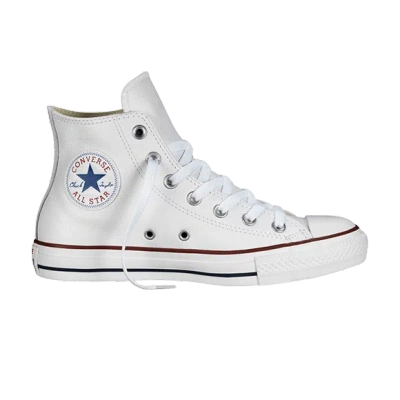 Pre-owned Converse Chuck Taylor All Star Leather Hi 'white'
