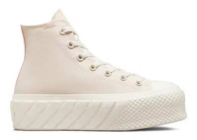 Pre-owned Converse Chuck Taylor All Star Lift 2x (women's) Sneakers In Desert Sand/light Pink In Multi