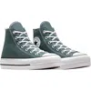 Converse Chuck Taylor All Star Lift A12596f Womens Green Platform Shoes Zogg1493 In Green