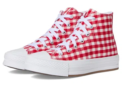 Converse Chuck Taylor All Star Lift Checkered (big Kid) Kid's Shoes Vintage White/red/white : 3.5 Big Kid M, 