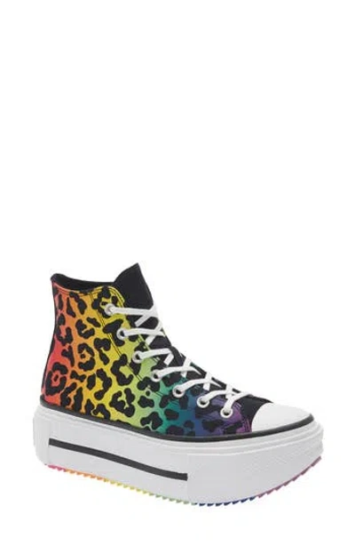 Converse Chuck Taylor All Star Lift Double Stack Canvas High Top Sneaker In Multi