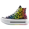 Converse Chuck Taylor Rainbow Platform Sneakers In Multi