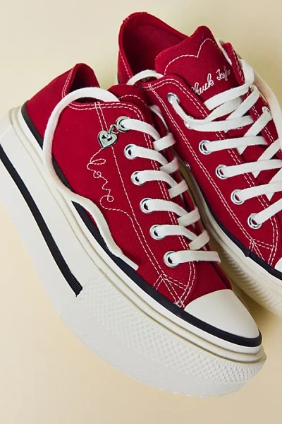 Converse Chuck Taylor All Star Lift Double Stack Platform Valentine's Day Sneaker In Days Ahead/egret/black,  In Multi