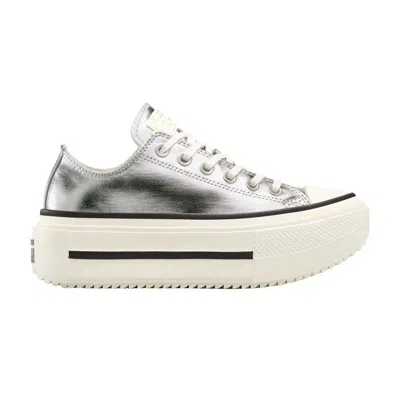 Pre-owned Converse Chuck Taylor All Star Lift Double Stack 'silver Egret Black' | Men's Size 8