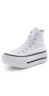 Converse Chuck Taylor All Star Lift Double Stack Sneakers White/black/white In White/black/white