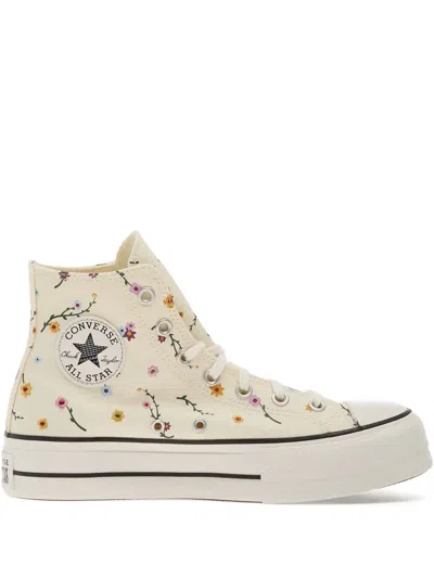 Converse Chuck Taylor All Star Lift Embroidered-blooms Sneakers In Multi