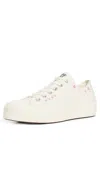 Converse Chuck Taylor All Star Lift Floral Embroidery Low Top Sneakers Egret/sugar Berry/cactus Bud In Egret/sugar Berry/cactus Bud