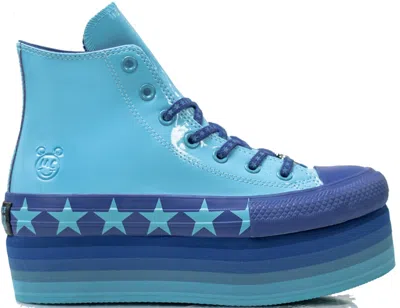 Pre-owned Converse Chuck Taylor All Star Lift Hi Miley Cyrus (women's) Sneakers In Blue