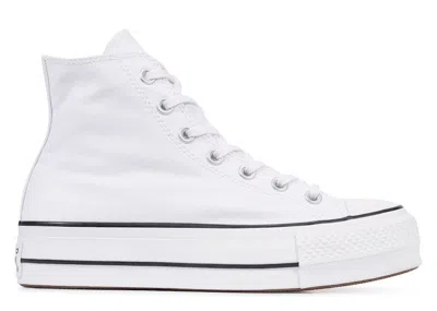 Pre-owned Converse Chuck Taylor All Star Lift Hi (women's) Sneakers In White/black