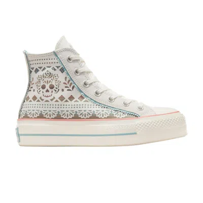 Pre-owned Converse Chuck Taylor All Star Lift High 'día De Muertos 2024' In Cream