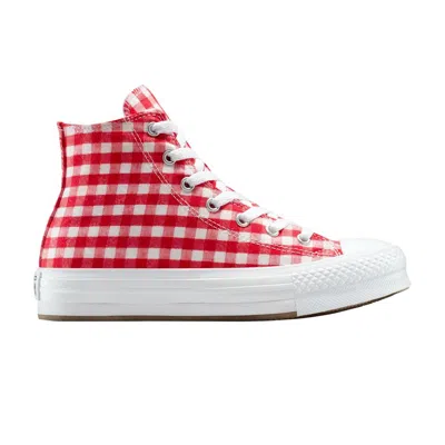 Pre-owned Converse Chuck Taylor All Star Lift High Gs 'checkered Red' | Kid's Size 4.5