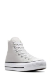 Converse Gray Chuck Taylor All Star Lift Platform High Top Sneakers In Bly Grey/wht/blk