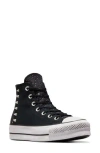 Converse Chuck Taylor® All Star® Lift High Top Platform Sneaker In Black/silver/black