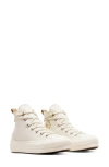 Converse Chuck Taylor® All Star® Lift High Top Sneaker In Egret/utility Sunflower