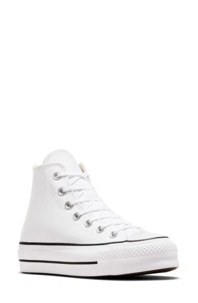 Converse Chuck Taylor® All Star® Lift High Top Trainer In White/ Black/ White