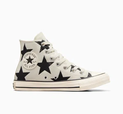 Pre-owned Converse Chuck Taylor All Star Lift Large Stars White Womens
