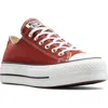Converse Chuck Taylor All Star Lift Low Top Platform Sneaker In Red