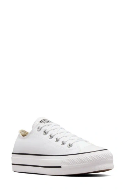 Converse Chuck Taylor® All Star® Lift Low Top Sneaker In White/ Black/ White