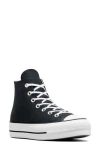 Converse Black Chuck Taylor All Star Platform High-top Sneakers In Black/ White/ White