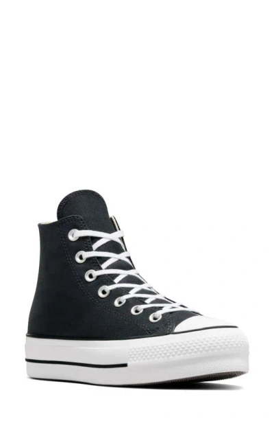 Converse Chuck Taylor® All Star® Lift Mid Top Sneaker In Black/ White/ White