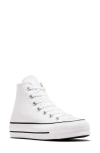 Converse White Chuck Taylor All Star Lift Platform High Sneakers In White/black/white