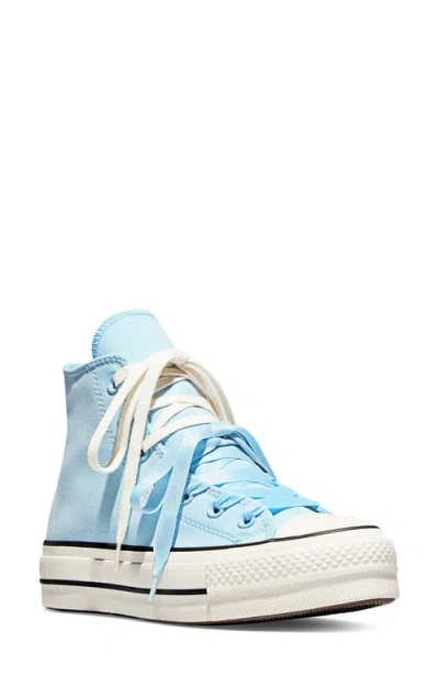 Converse Chuck Taylor All Star Lift Peached High Top Sneaker In Blue