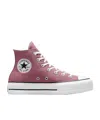 Converse All Star Chuck Taylor Canvas Lift High-top Sneakers With Pla In Brown