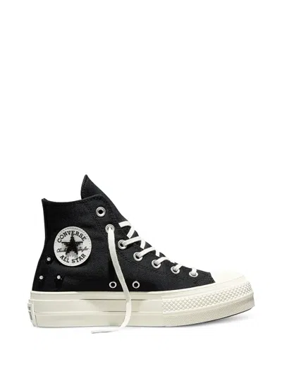 Converse Chuck Taylor All Star Lift Platform Beads Sneakers In Black