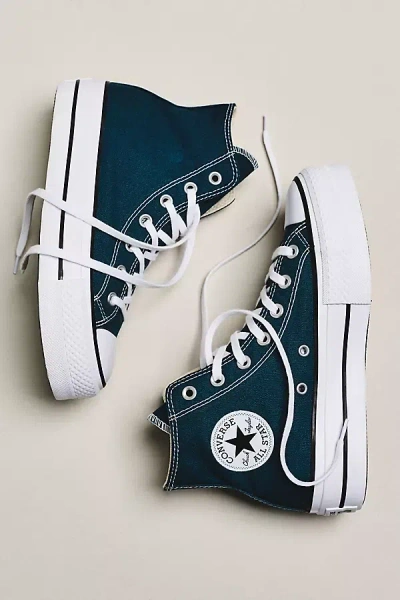 Converse Chuck Taylor All Star Lift Platform Canvas Sneakers In Blue