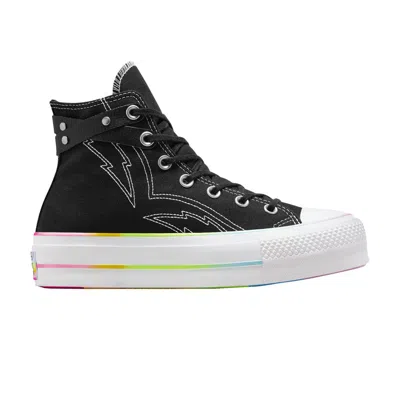 Pre-owned Converse Chuck Taylor All Star Lift Platform High 'pride 2024' In Black