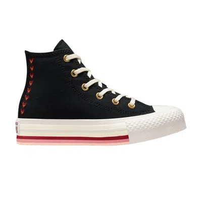 Pre-owned Converse Chuck Taylor All Star Lift Platform High Ps 'valentine's Day 2023' | Black | Kid's Size 3