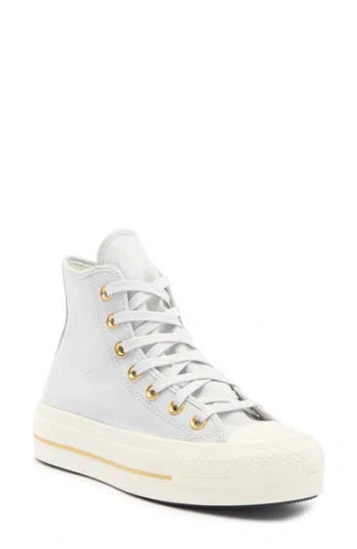 Converse Chuck Taylor® All Star® Lift Platform High Top Sneaker In Barely Grey/egret/gold