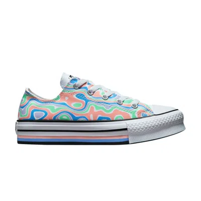 Pre-owned Converse Chuck Taylor All Star Lift Platform Low Gs 'color Swirl' | Pink | Kid's Size 3.5