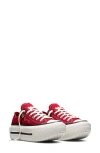 Converse Double Stack Platform Sneaker In Red