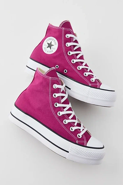 Converse Chuck Taylor All Star Lift Platform Sneaker In Legend Berry, Women's At Urban Outfitters In Pink