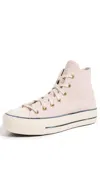 Converse Chuck Taylor All Star Lift Platform Suede Sneakers Pale Petal/natural Ivory/black In Pale Petal/natural Ivory/black