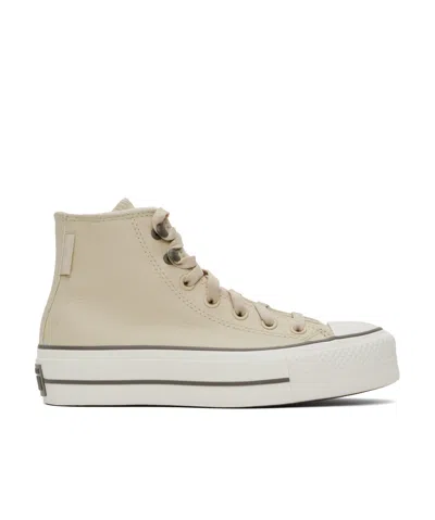 Converse Chuck Taylor All Star Lift Platform Weatherized Leather Sneakers In Nude